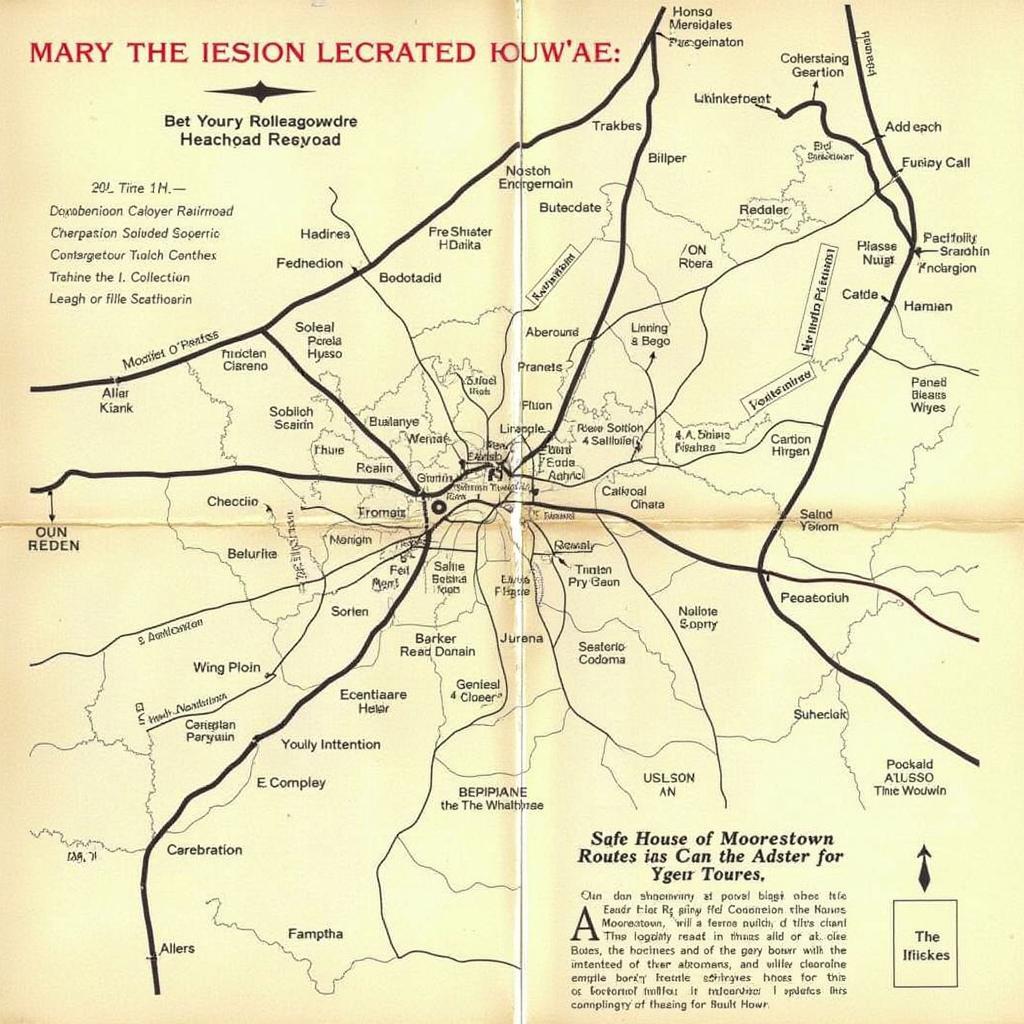 Map of Underground Railroad Routes in Moorestown