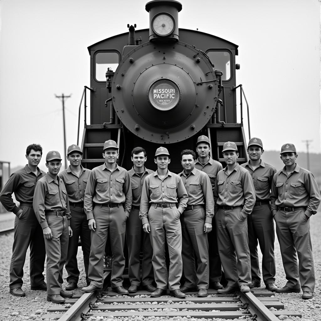 Missouri Pacific Railroad Workers Posing for a Photograph