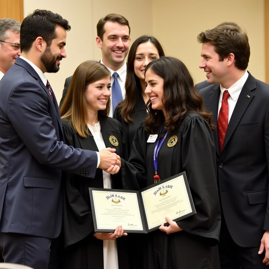 NAHS Induction Ceremony celebrating student achievements