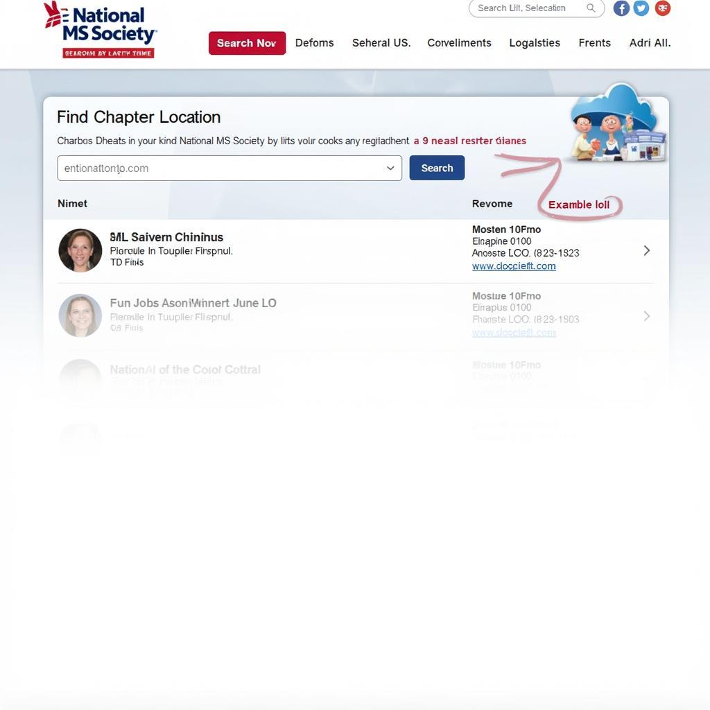 Using the National MS Society Website's Chapter Locator