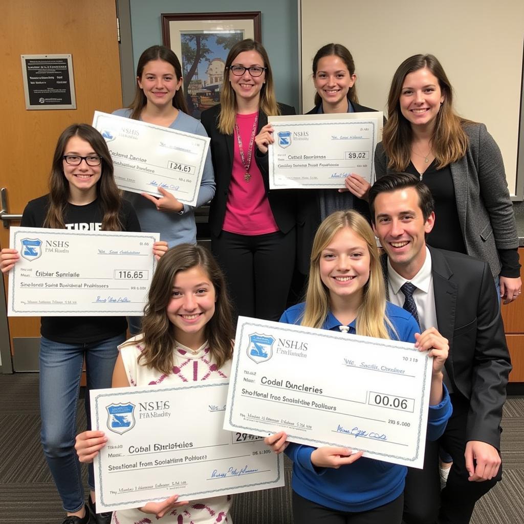 National STEM Honor Society scholarship recipients celebrating their achievements