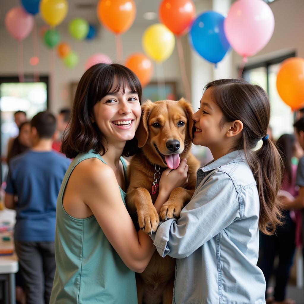 Happy Family Adopting a Pet from NEA Humane Society