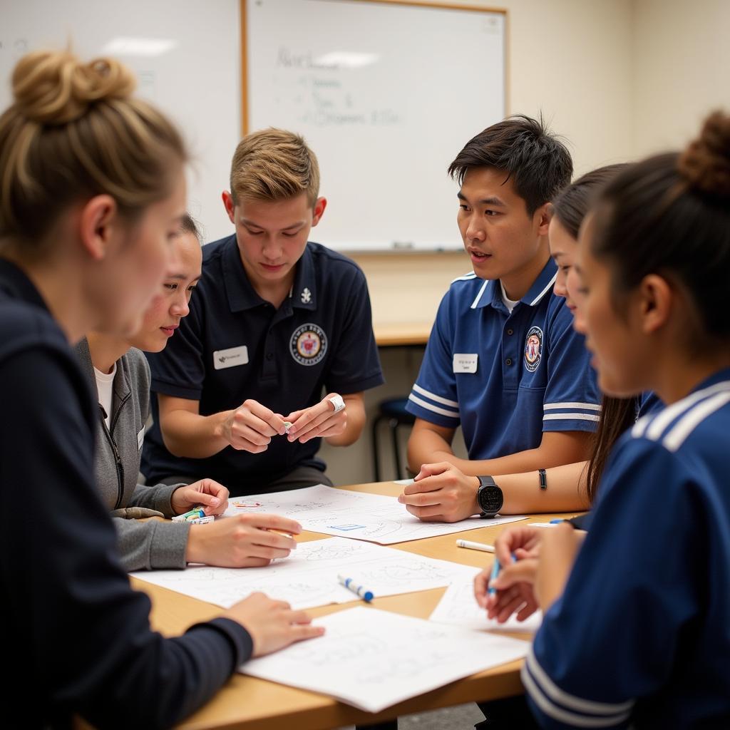 NHS students participating in a leadership workshop