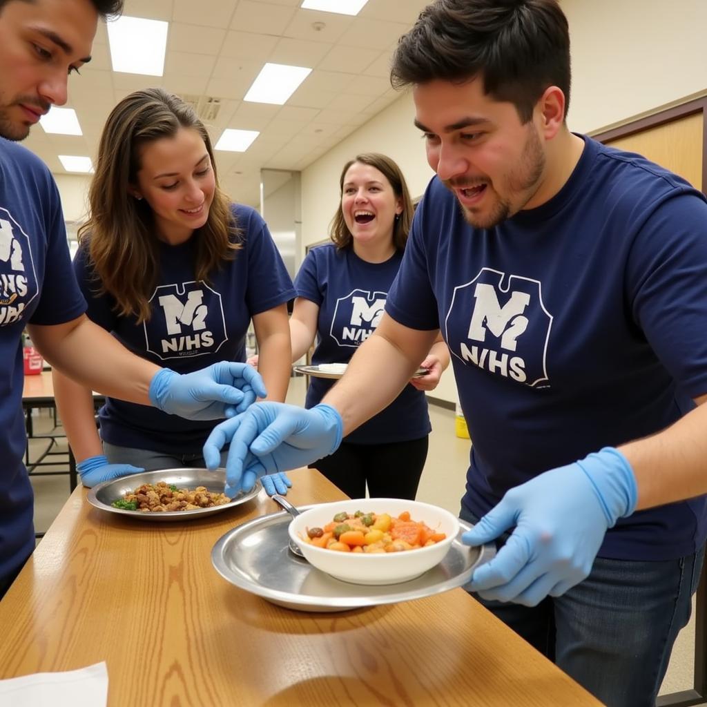 National Junior Honor Society Members Volunteering in the Community