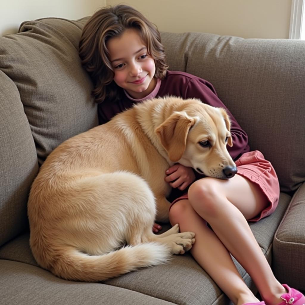 Adopted Dog with New Family from the Nodaway Humane Society