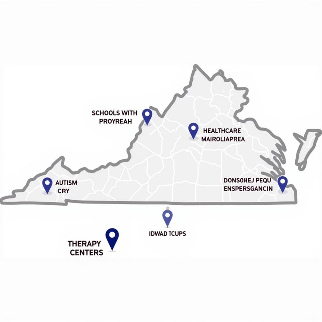 Map of Autism Resources in Northern Virginia