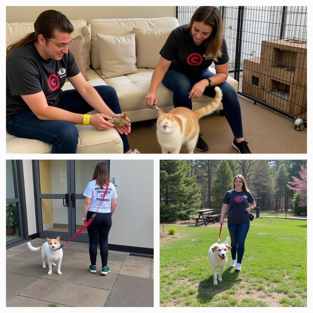 Volunteers Caring for Animals at Northwoods Humane Society