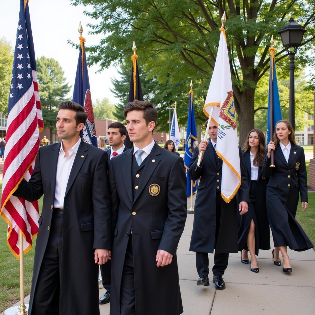 Ole Miss Columns Society participating in a university ceremony