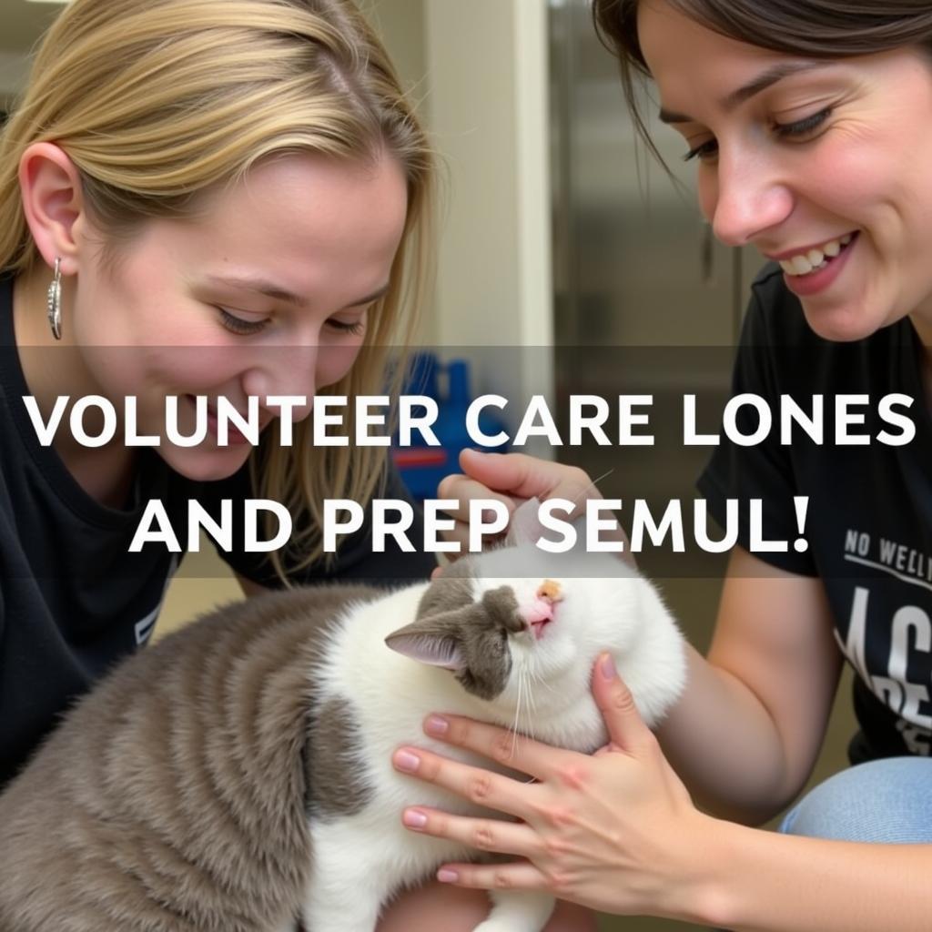 Palm Valley Animal Society - Laurie P. Andrews Center Volunteer with Cat