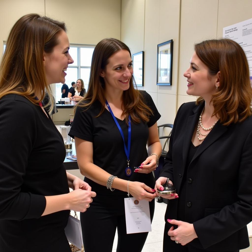 Permanent Makeup Artists Networking at a Conference