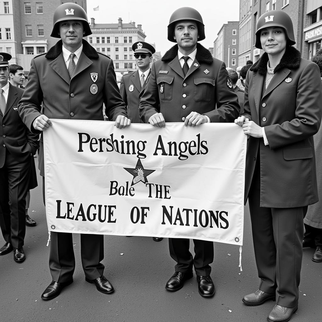 Pershing Angels Advocating for the League of Nations