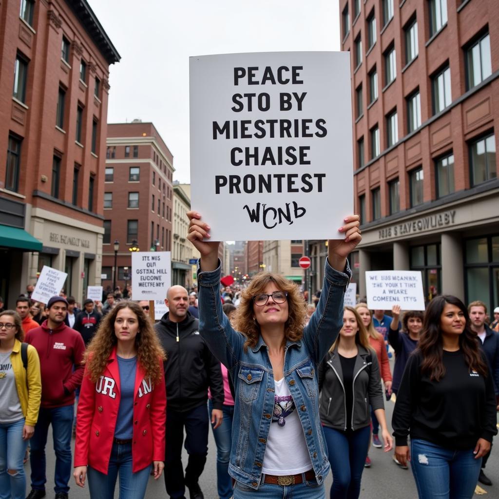 Peaceful Protest in Philadelphia's Historic District