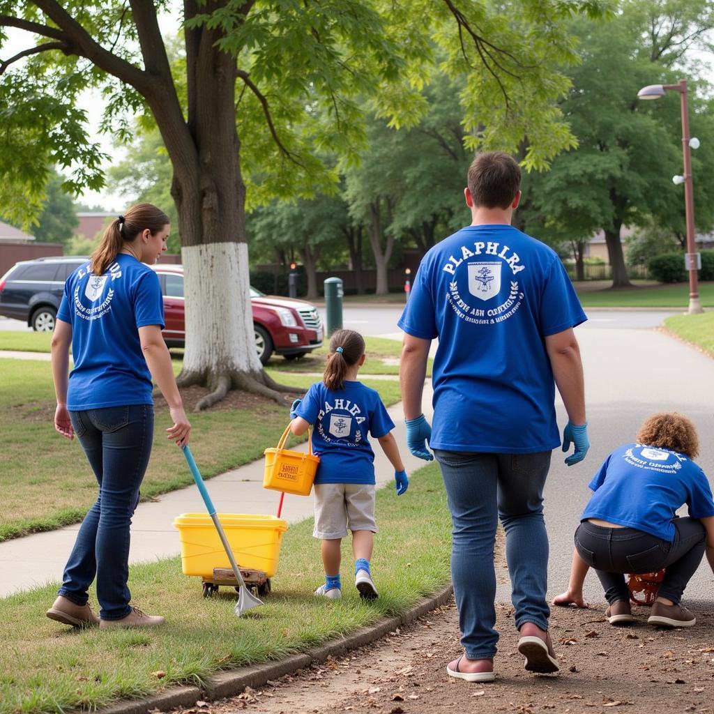 Pi Alpha Honor Society Members Volunteering