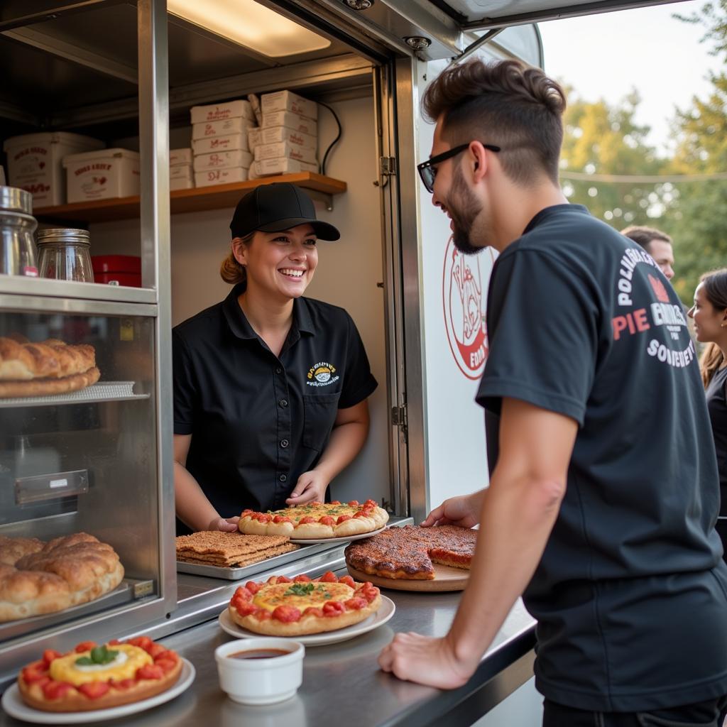 Pie Society Food Truck Customer Interaction