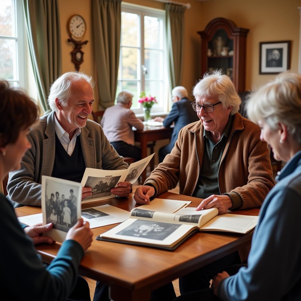 Members of the Plattduetsche Home Society sharing stories and traditions