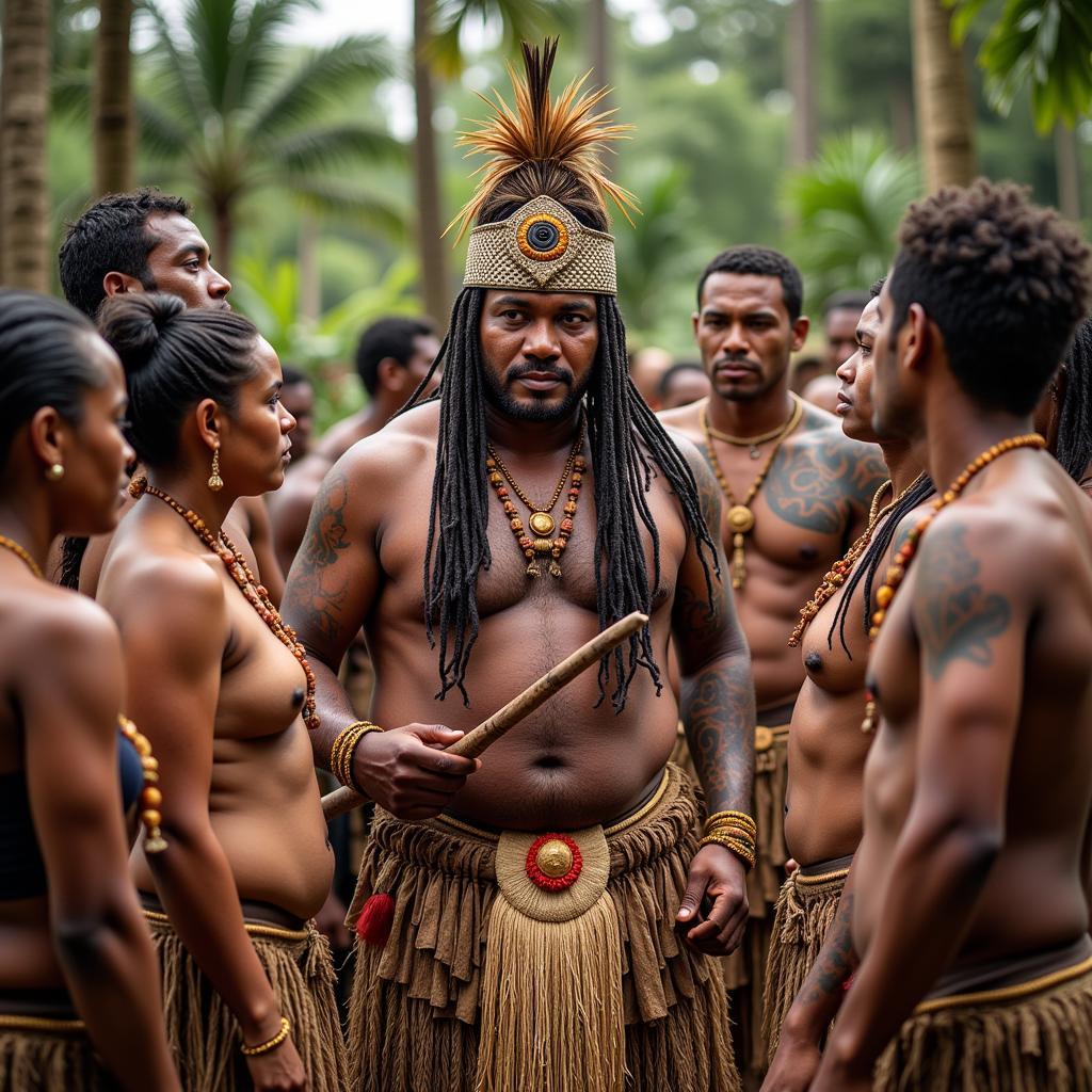 Polynesian chiefdom ceremony