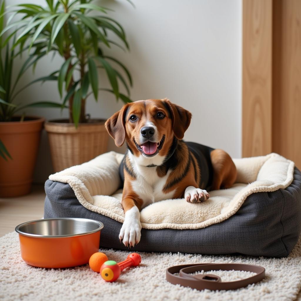 Preparing for Fond du Lac Humane Society Pet Adoption: Setting up a Cozy Pet Bed and Food Bowls