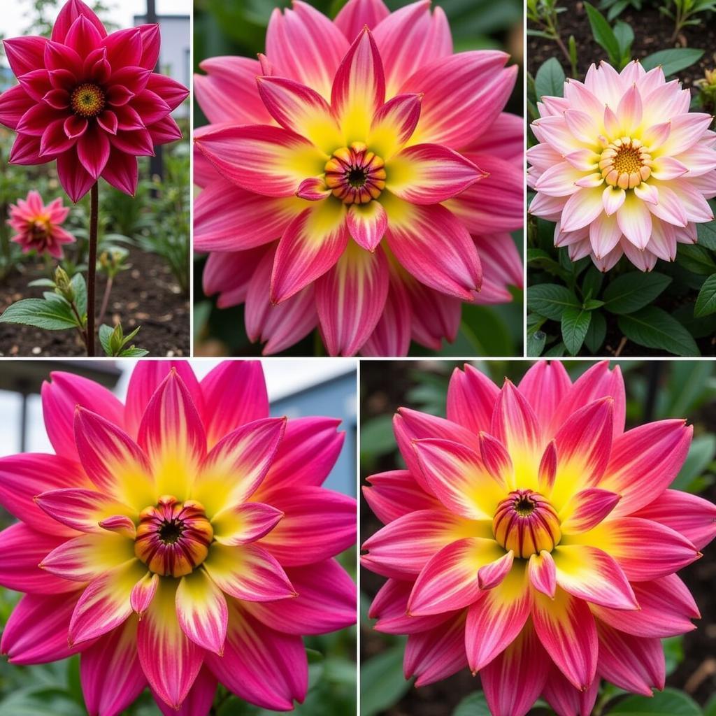 Prize-Winning Dahlias at a Georgia Dahlia Show