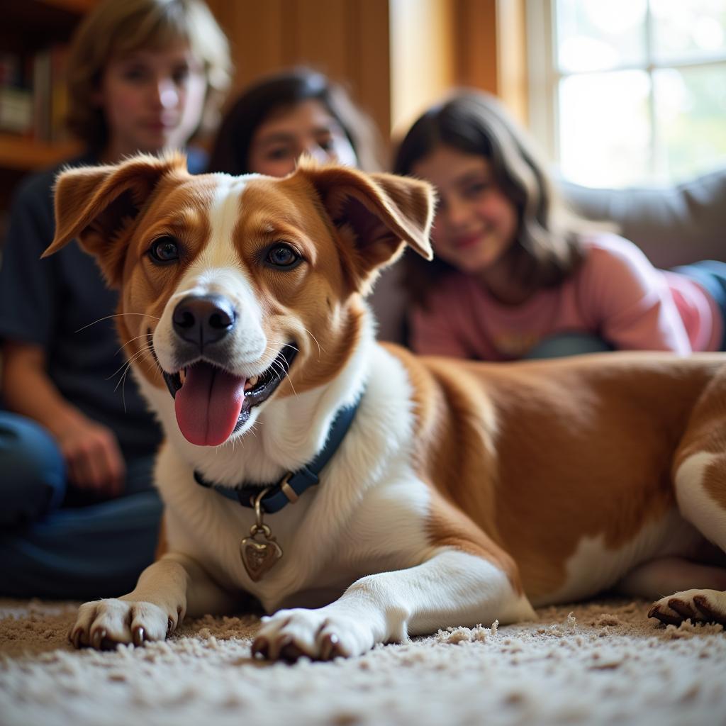 A happy adopted pet from the Pulaski Humane Society