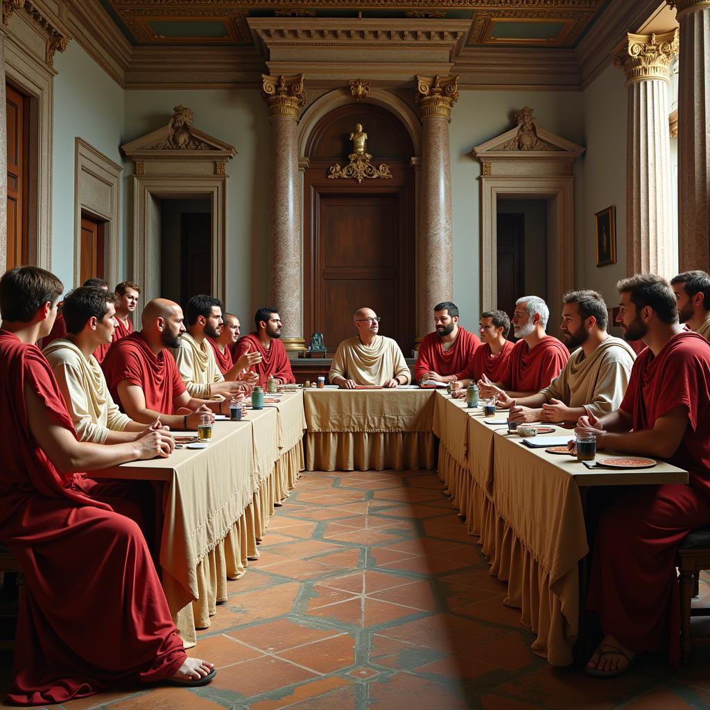 Roman Senate Meeting in the Late Republic