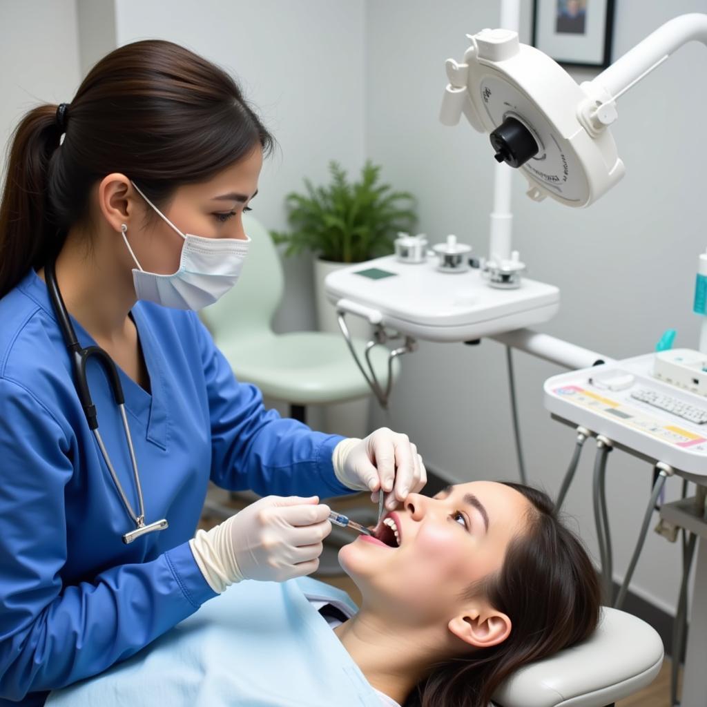 San Fernando Dentist Examining Patient