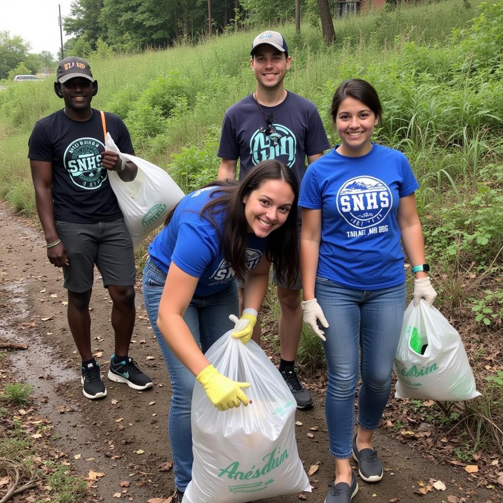 SNHS Members Engaging in Community Service