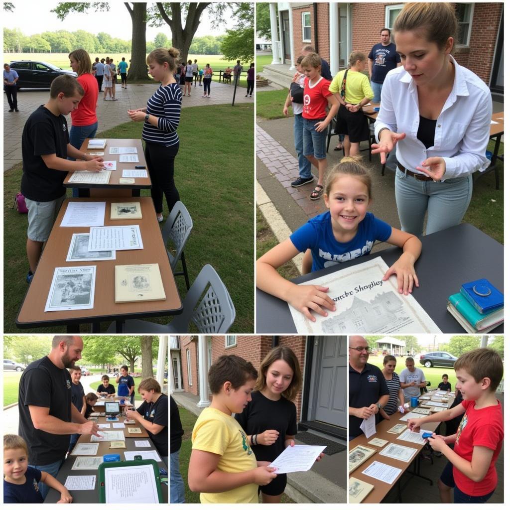 Community Members Participating in a Scituate Historical Society Event