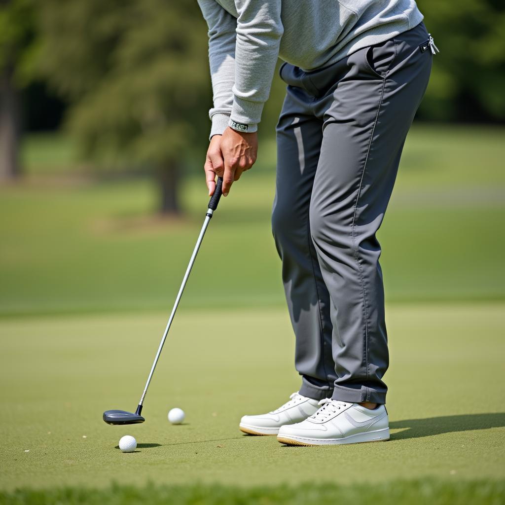 Senior Golfer Perfecting Their Swing