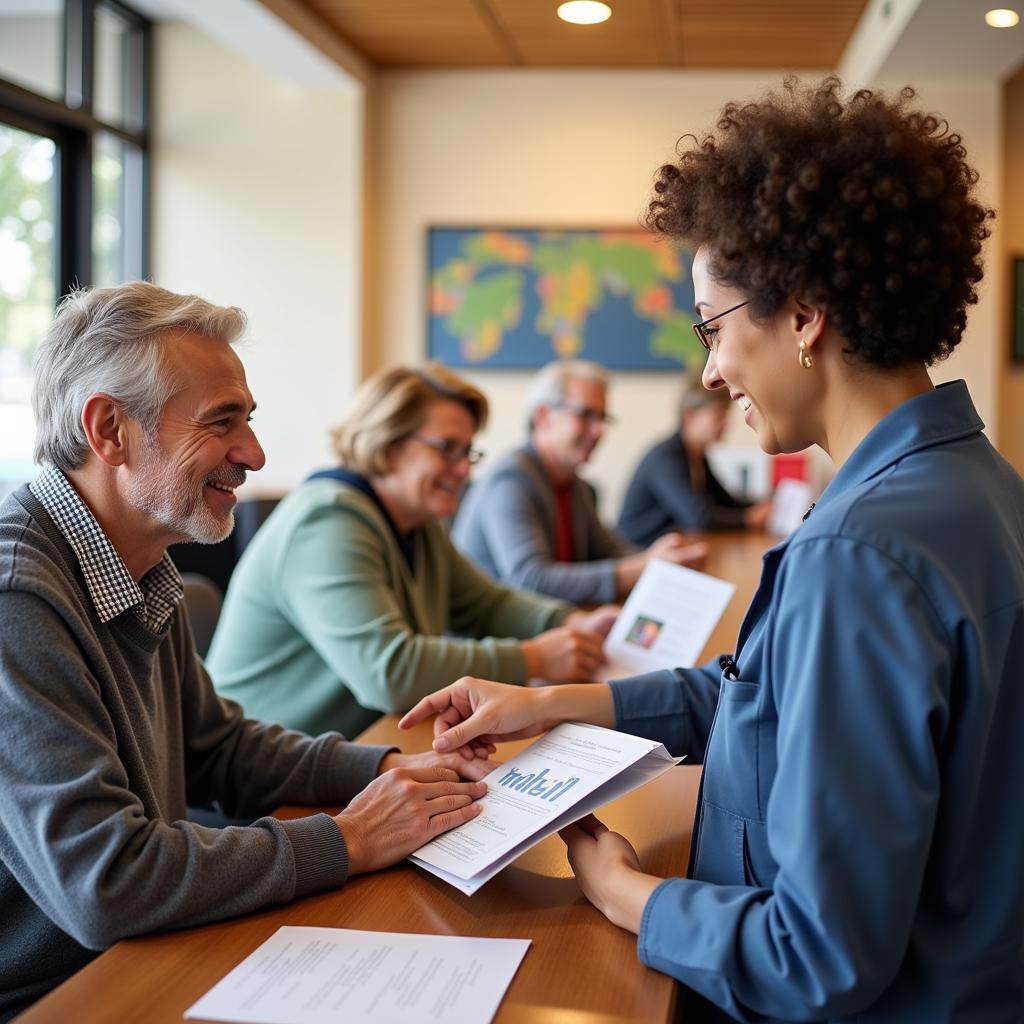 Seniors Accessing Support Services at a 411 Centre