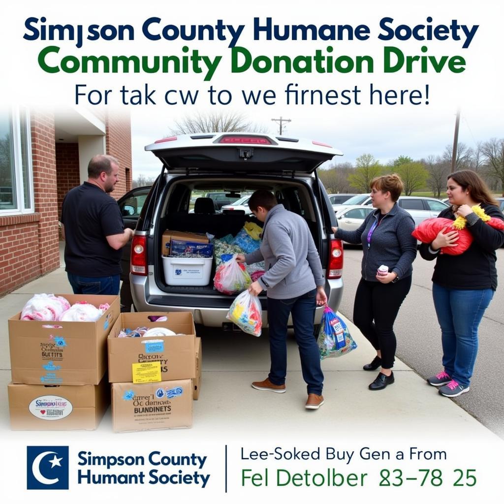 Community Members Donating to the Simpson County Humane Society