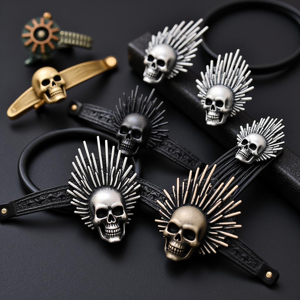 Variety of Skull and Throne Hair Accessories