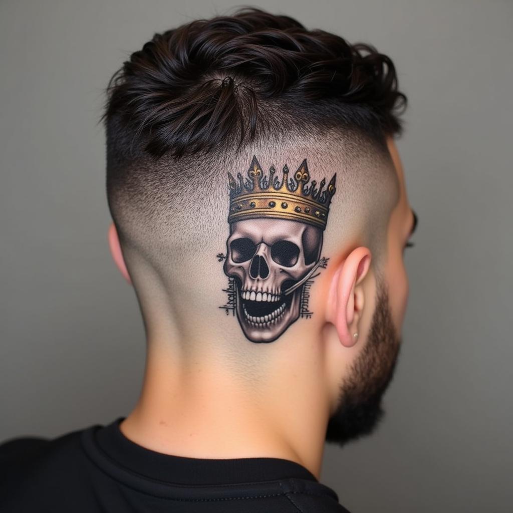 Men's Skull and Throne Inspired Hairstyle