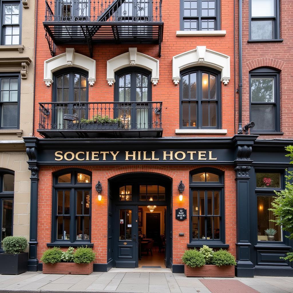 Historic Facade of a Society Hill Hotel