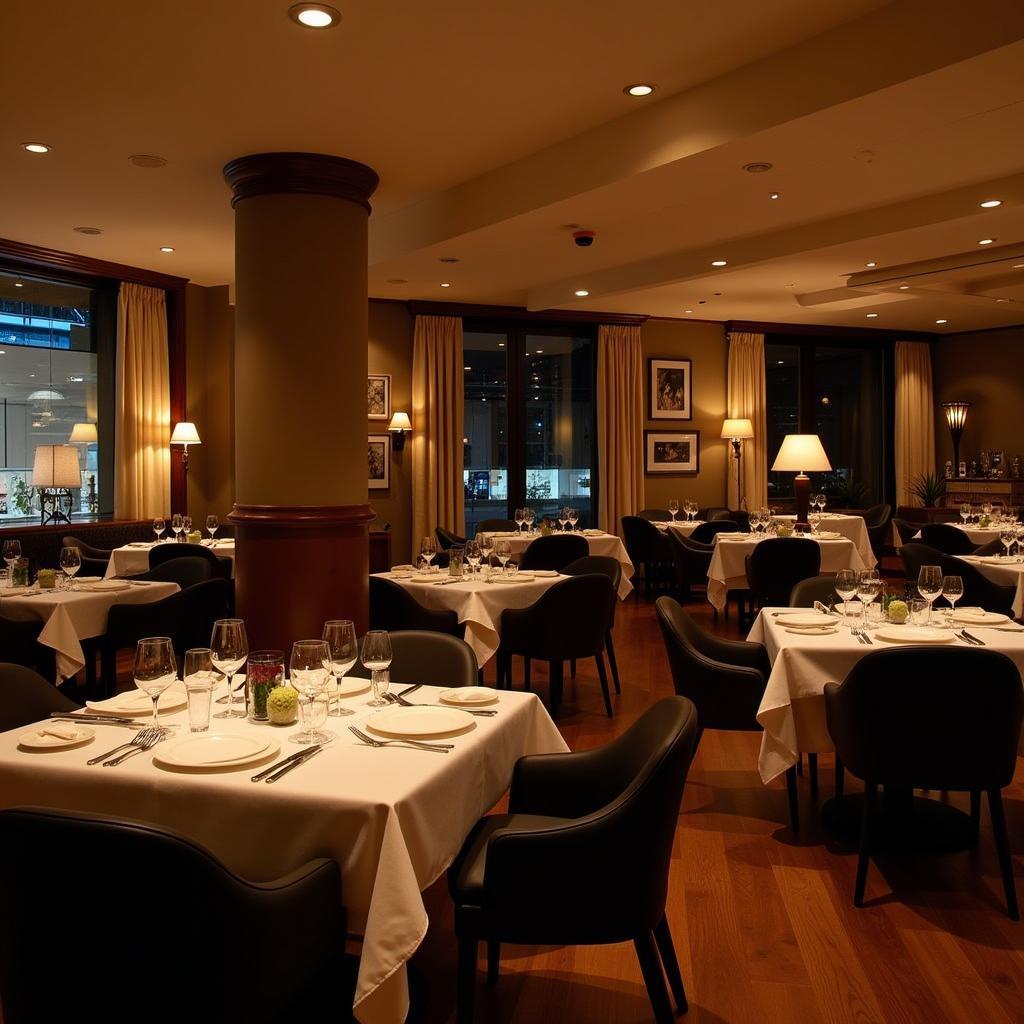 Elegant interior of a restaurant in Society Hill