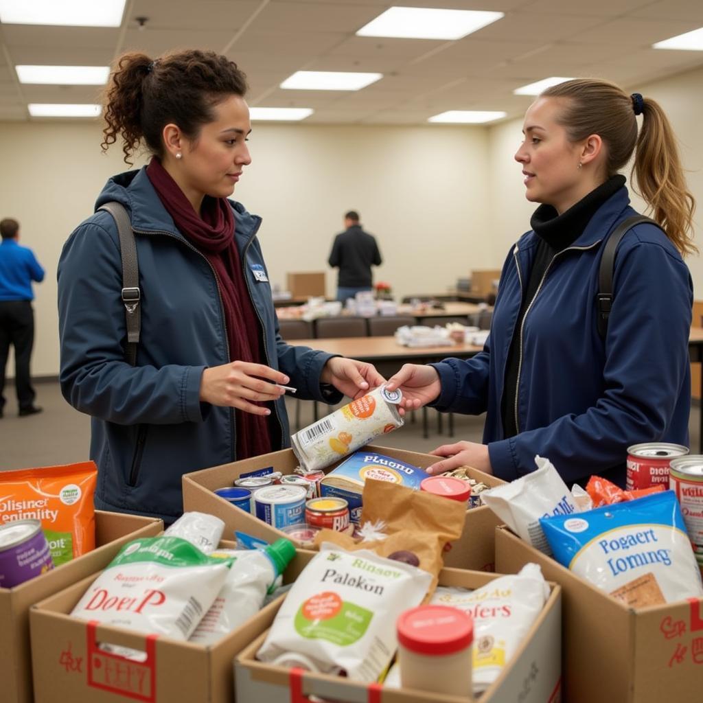 Client Selecting Food at a Society of Saint Vincent de Paul Food Pantry