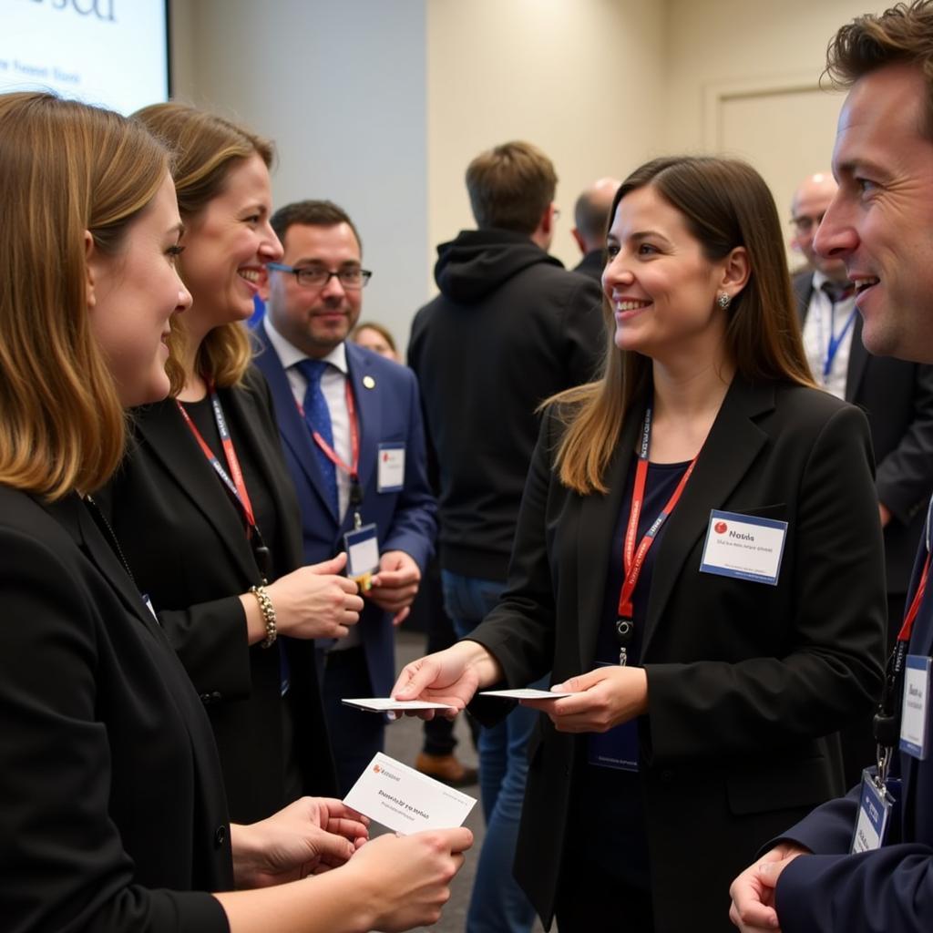 SRA Members Networking at a Conference