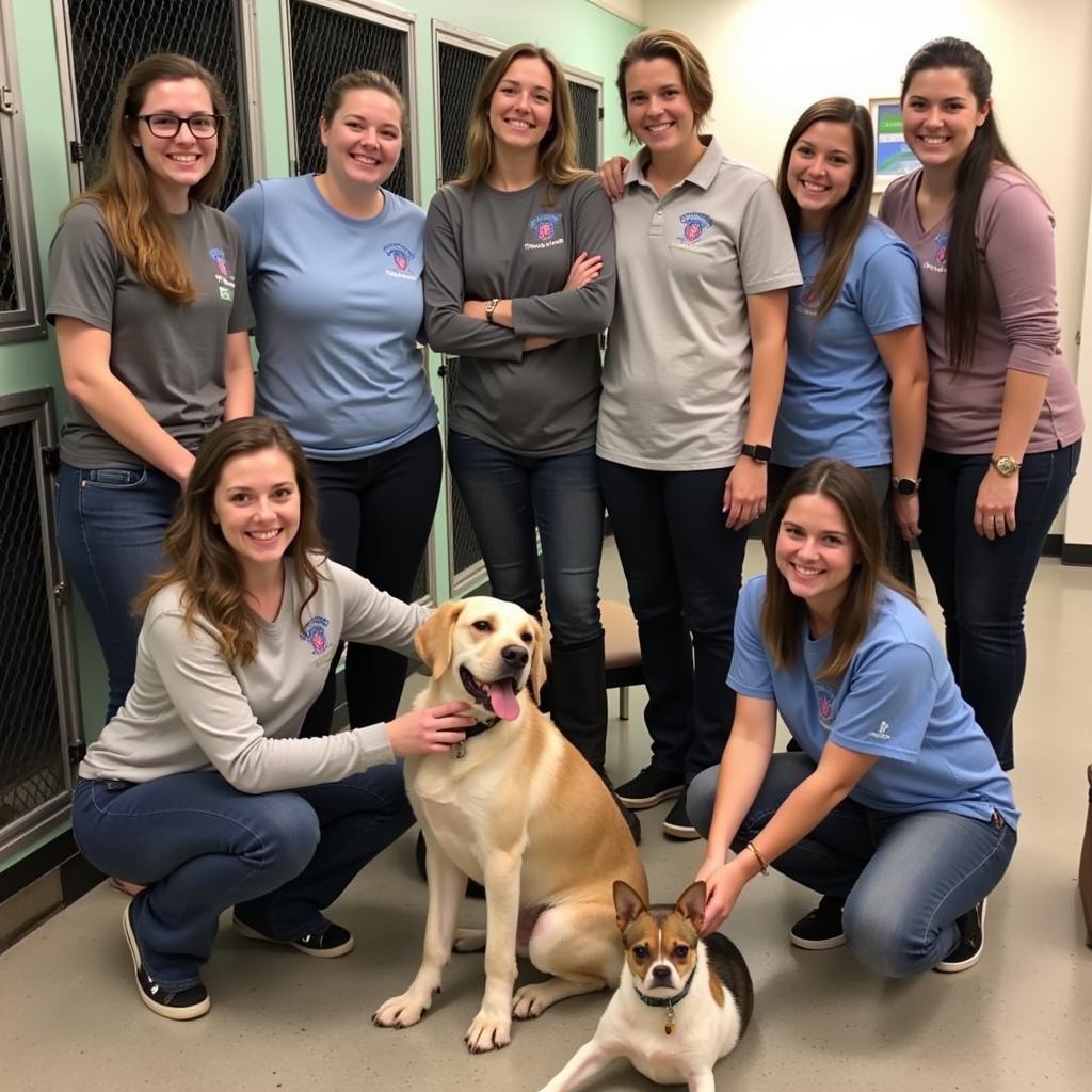 Volunteers working at Stanly County Humane Society