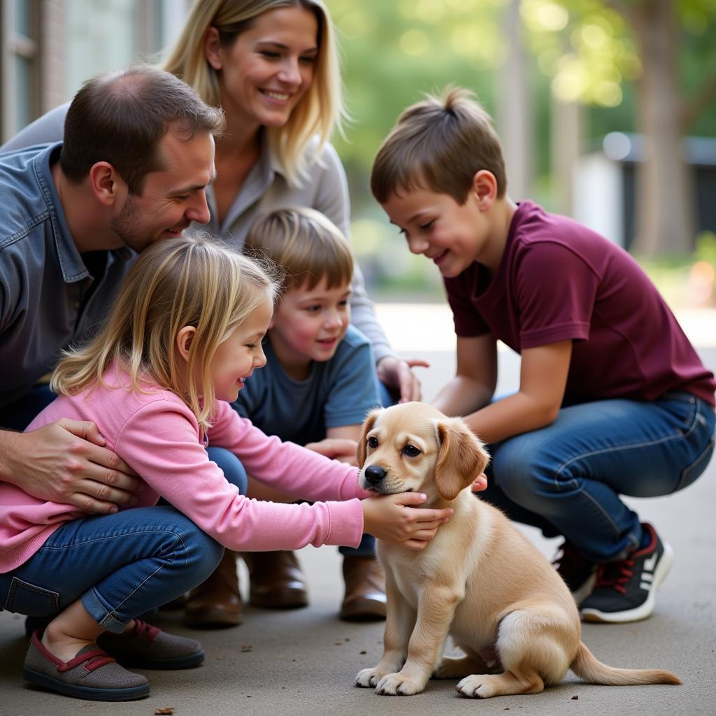 Stark County Humane Society Puppy Meeting Family