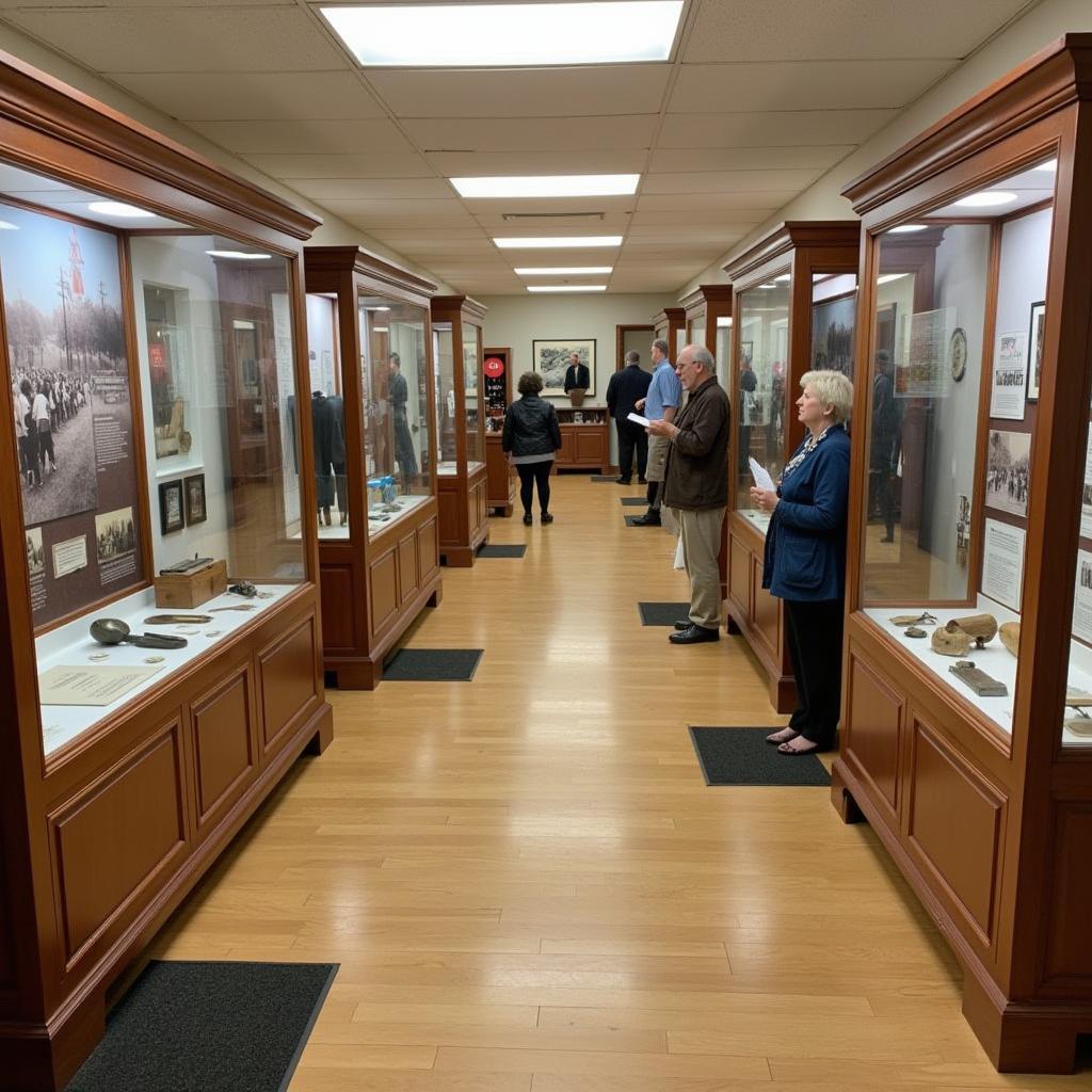 Steele County Historical Society Exhibit showcasing local artifacts