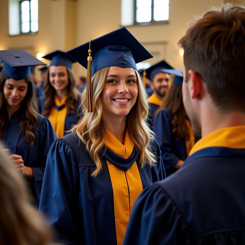 Student Joining an Honor Society Ceremony