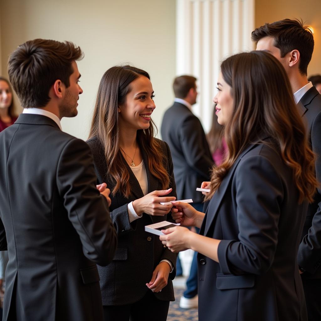 Students Networking at an Honor Society Event