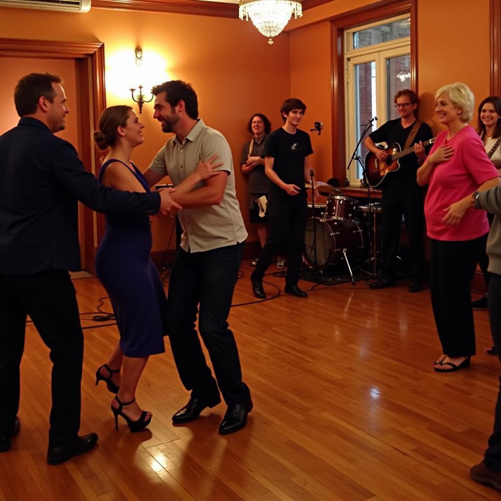 Swing Dance Social with Live Band and Energetic Dancers