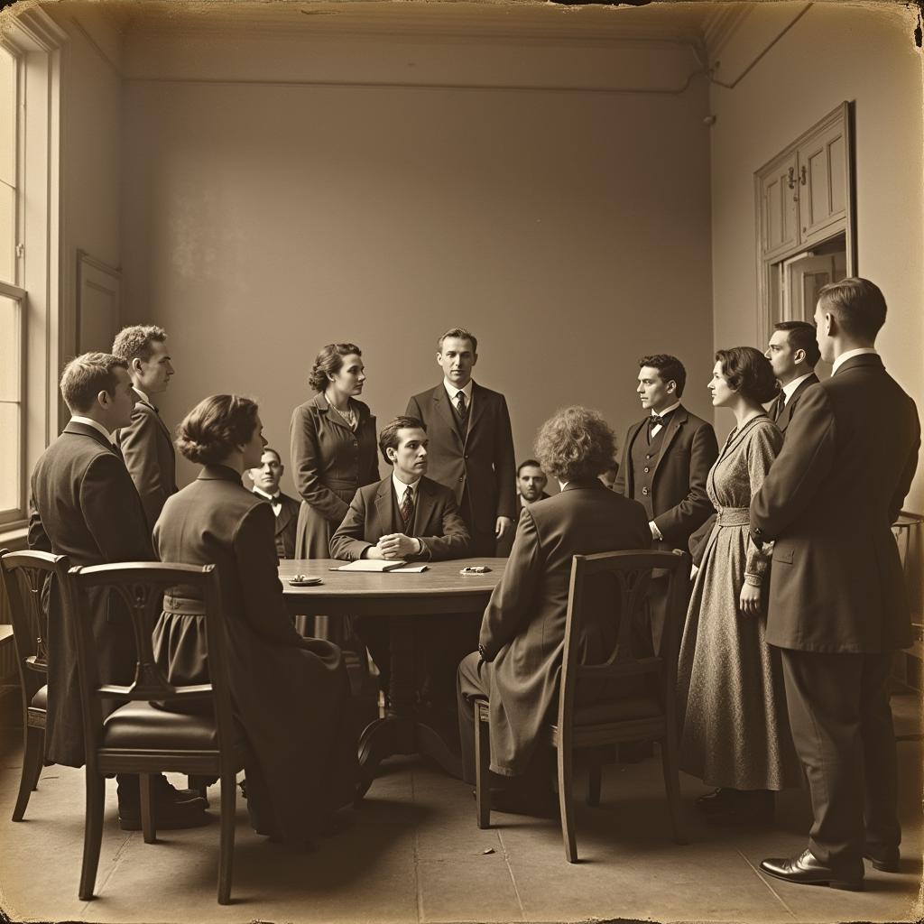 A meeting of the Theosophical Society in the early 20th century