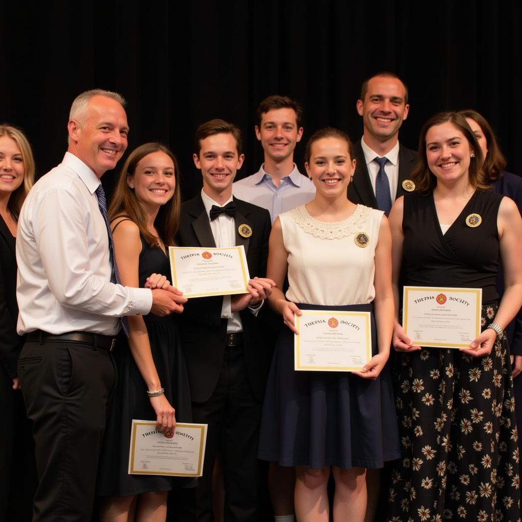 Thespian Society induction ceremony