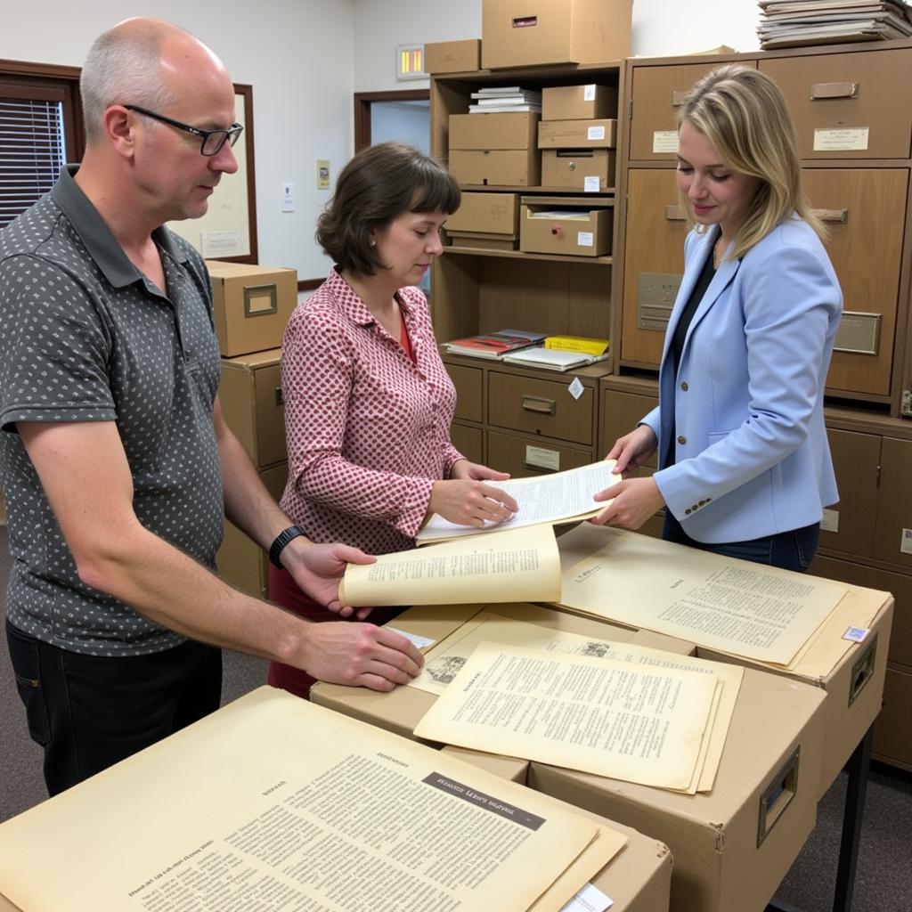 Tioga Historical Society Volunteers Working