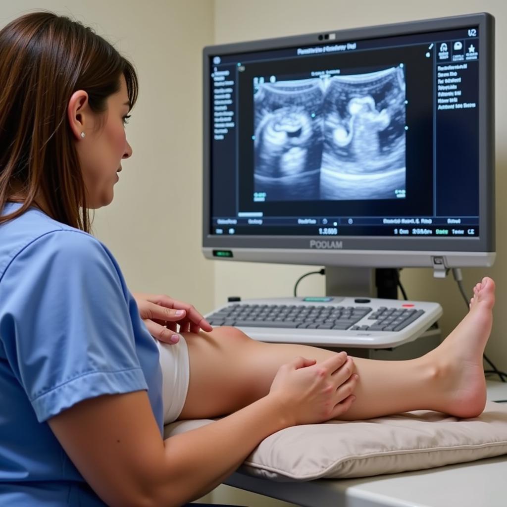 Vascular Nurse Performing an Ultrasound