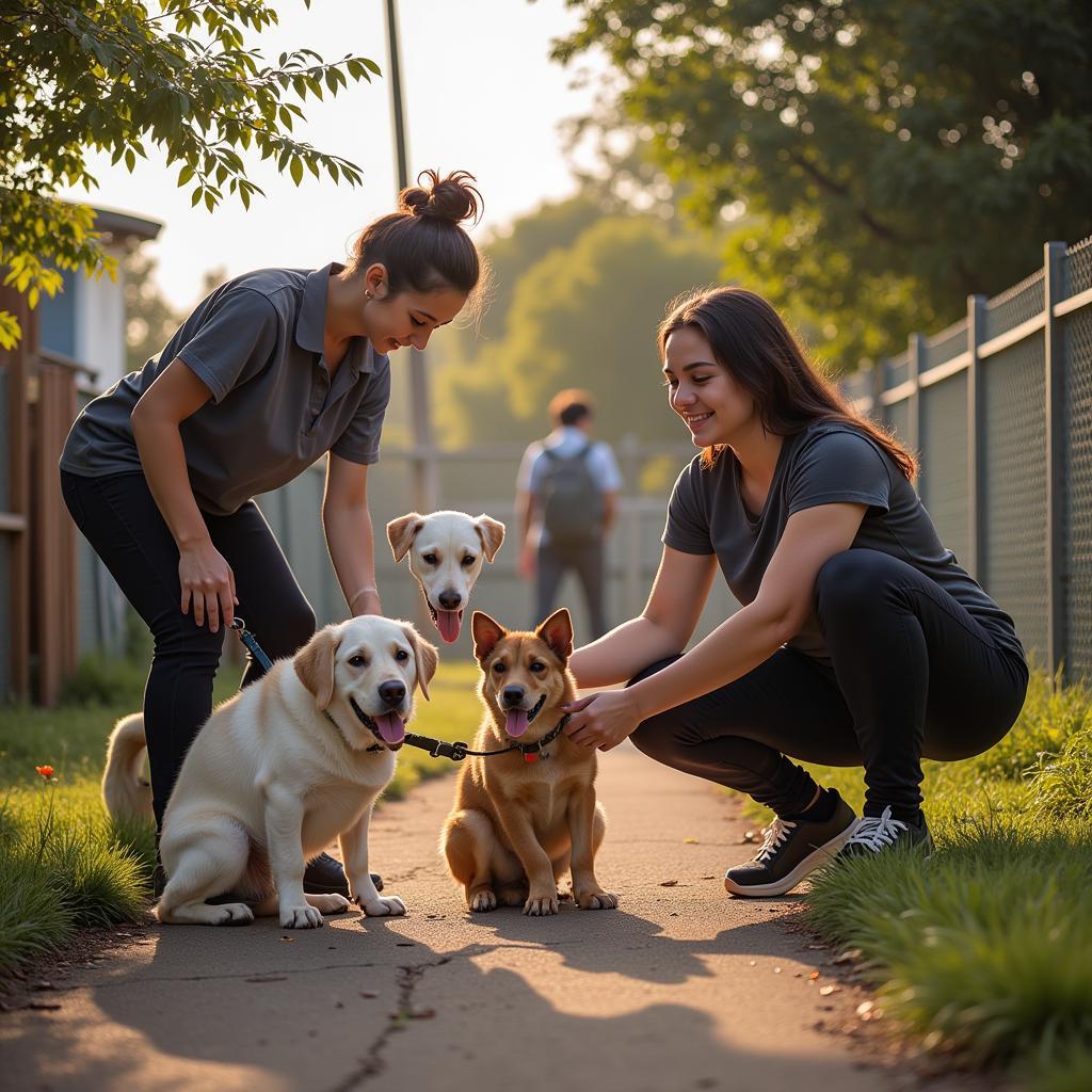 Volunteers at the Humane Society in Christiansburg, VA