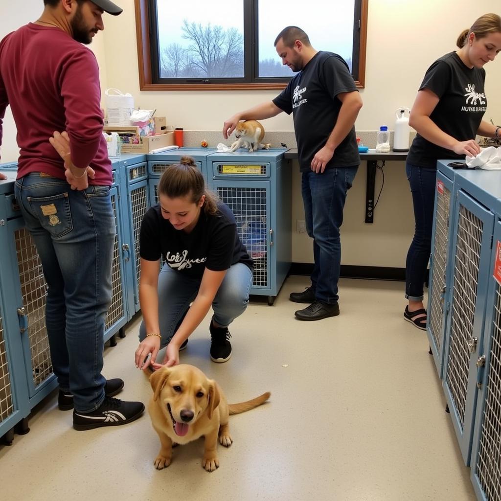 Volunteers play a crucial role in supporting the SW Michigan Humane Society.