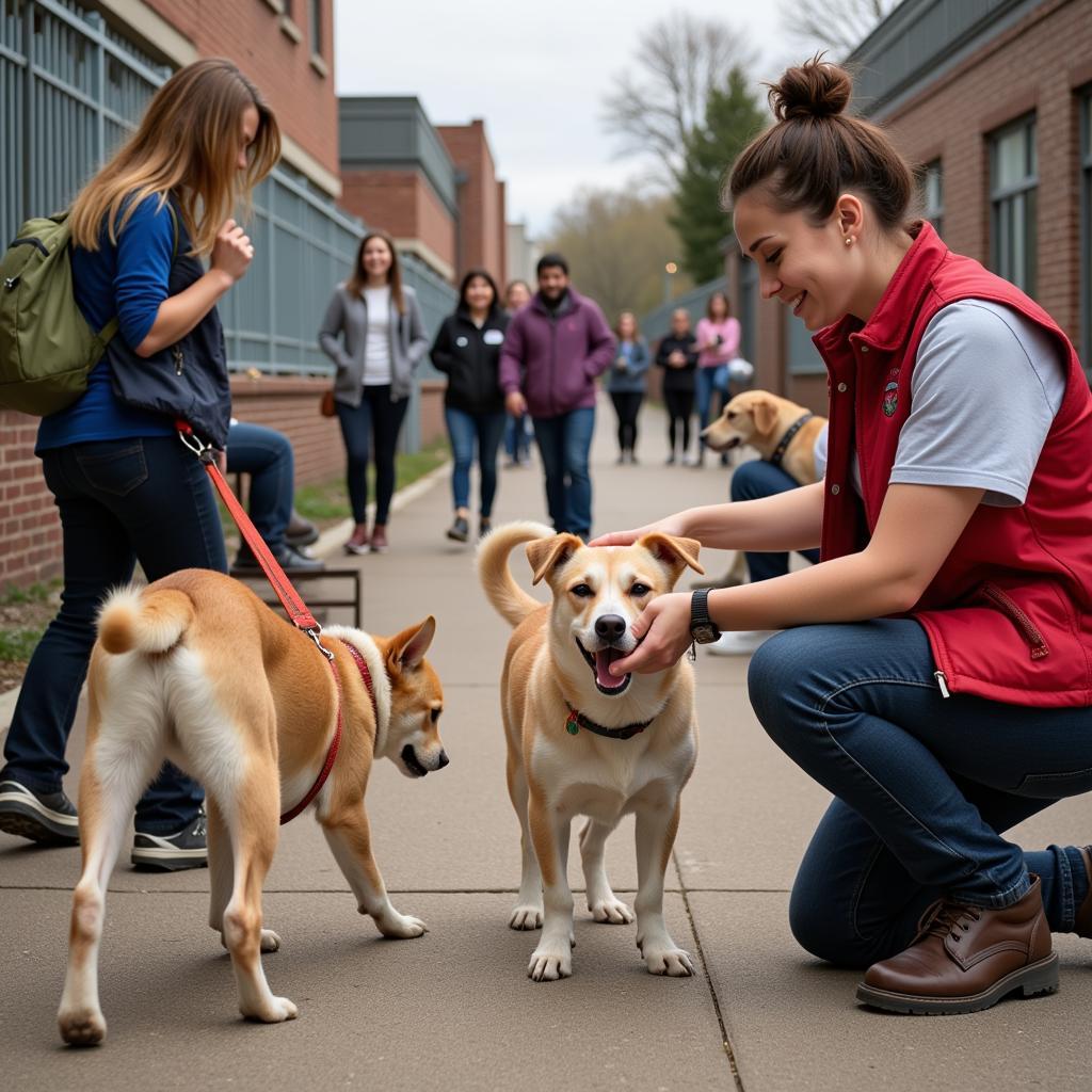 Volunteers at the Fulton County Humane Society