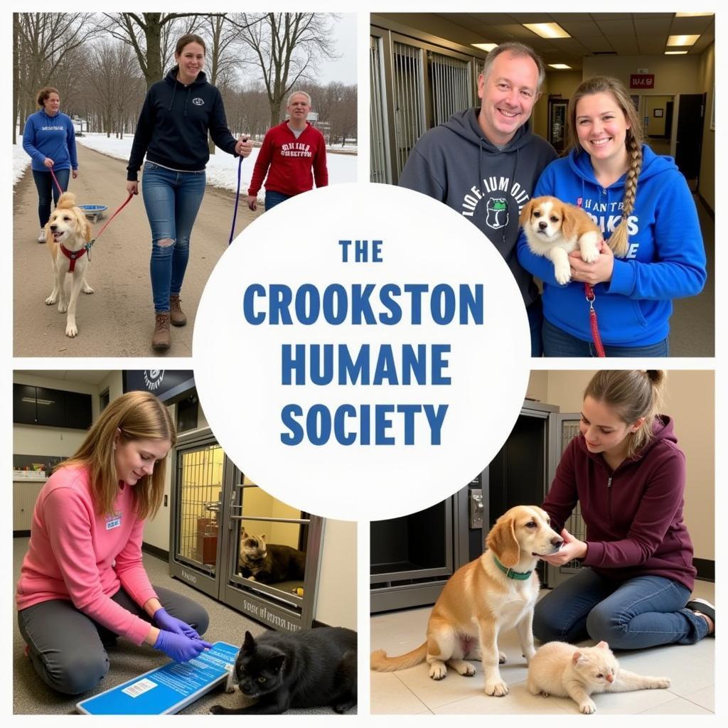 Volunteers Caring for Animals at the Crookston Humane Society